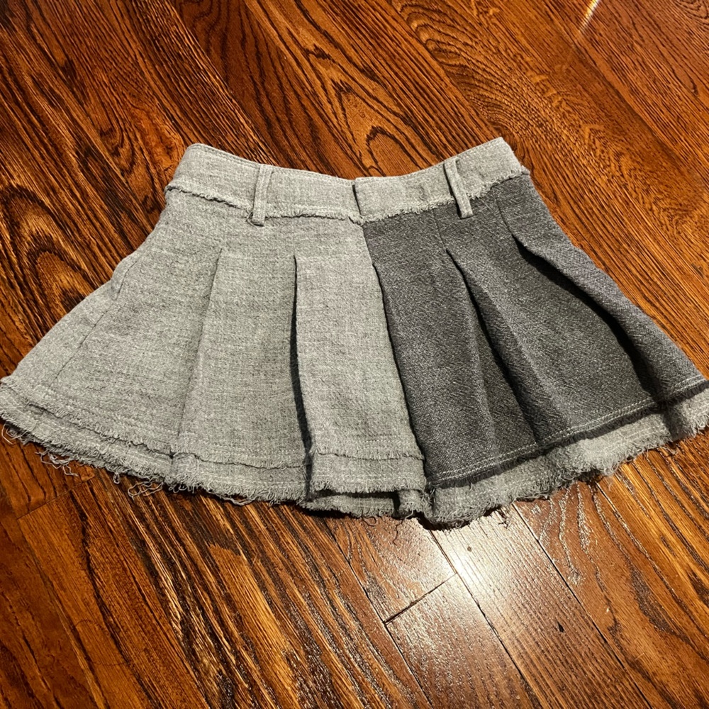 Zara grey girls pleated skirt
